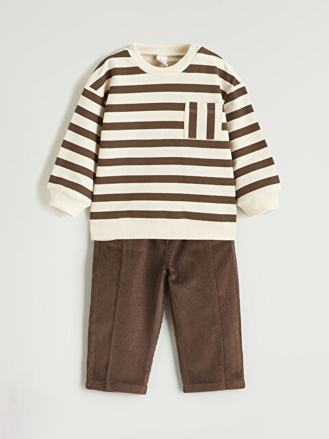 LCW baby Göğüs Cepli Erkek Bebek Sweatshirt ve Eşofman Altı - W5OE09Z1-ELZ