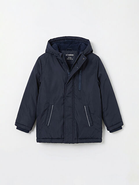 LCW Kids Standart Kalıp Kapüşonlu Erkek Çocuk Mont - W5OE54Z1-HNG