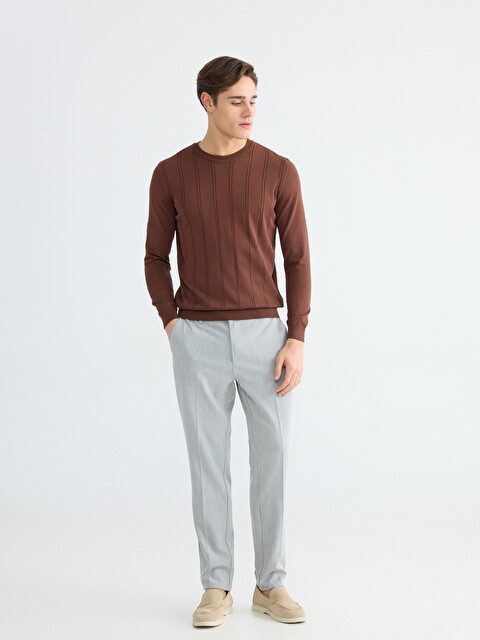 DRESSTERIOR【Traditional Weatherwear】ニット LCWAIKIKI Classic Cable Knit Crew Neck Men's Knitwear Sweater