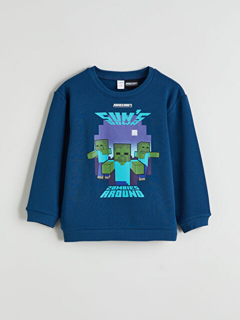 LCW Kids Minecraft Baskılı Erkek Çocuk Sweatshirt - W5OE98Z1-HQQ