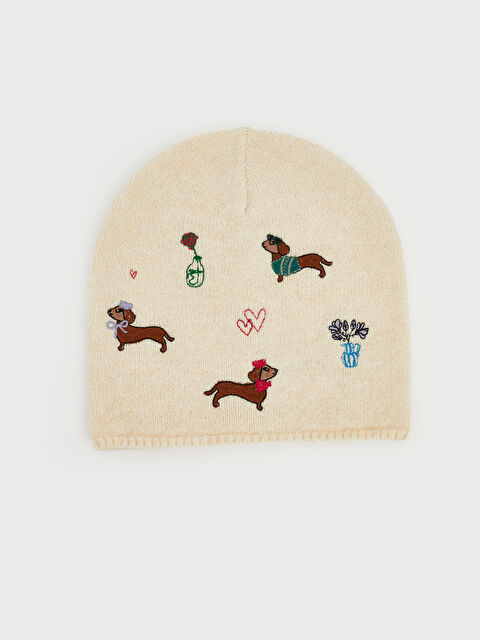 LCW ACCESSORIES Hayvan Nakışlı Kadın Triko Bere - W5OF31Z8-EEW