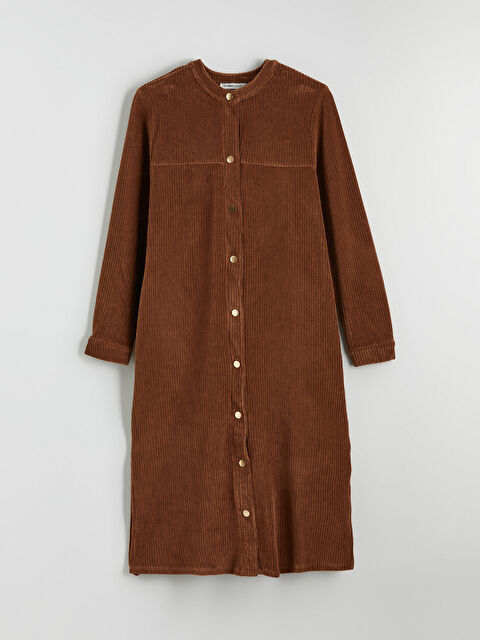 LCW Grace Bisiklet Yaka Fitilli Kadife Kadın Ferace - W5OF36Z8-J0V