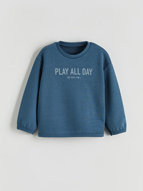 LCW baby Bisiklet Yaka Baskılı Erkek Bebek Sweatshirt - W5OG70Z1-VWG