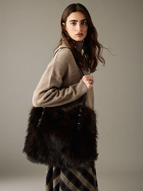 LCW ACCESSORIES Kürklü Kadın Omuz Çantası - W5OH26Z8-HKQ