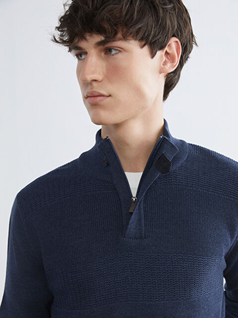 XSIDE Dik Yaka Erkek Triko Kazak - W5OH77Z8-CWU