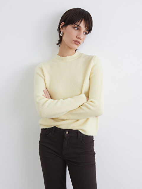 LCW Vision Bisiklet Yaka Kadın Triko Kazak	 - W5OI27Z8-YTS