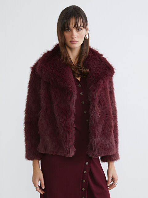 Soulife Ceket Yaka Kadın Kürk Mont - W5OI42Z8-CZF