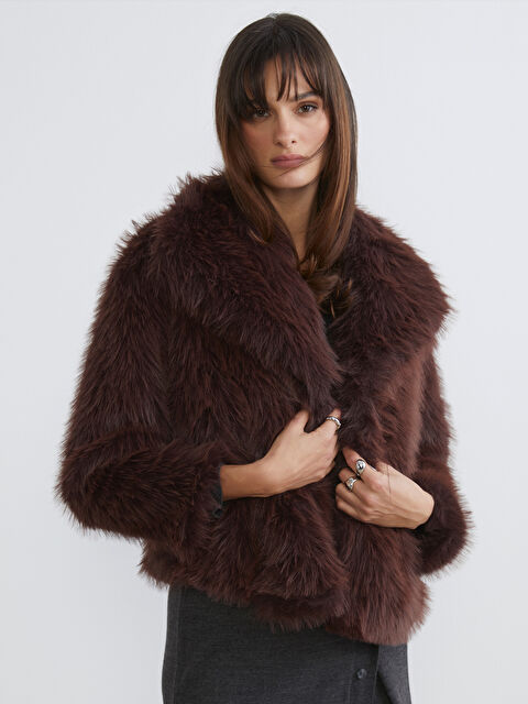 Soulife Ceket Yaka Kadın Kürk Mont - W5OI42Z8-J0W