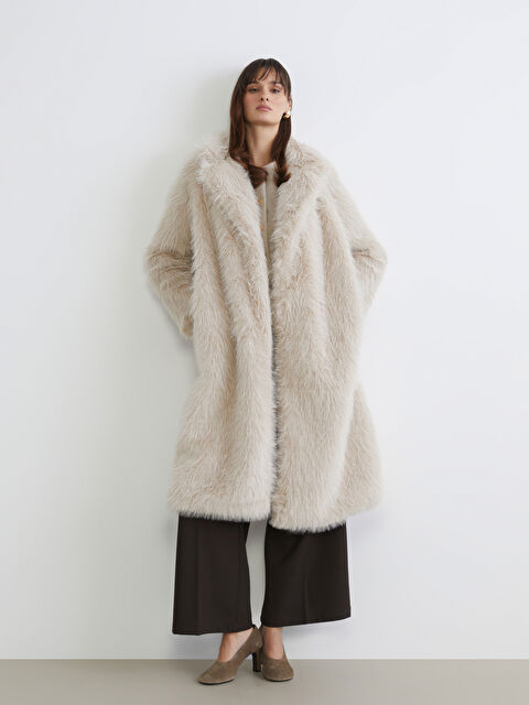 Soulife Ceket Yaka Kadın Kürk Kaban - W5OI43Z8-HZZ