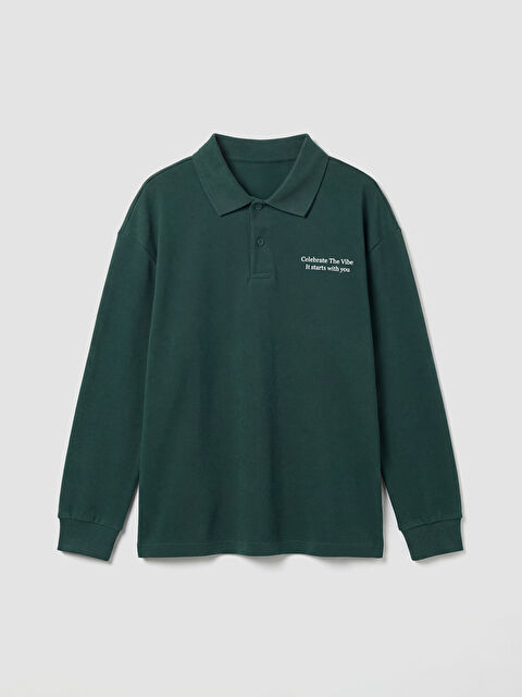 LCW Kids Polo Yaka Erkek Çocuk Baskılı Tişört - W5OI71Z4-HHQ