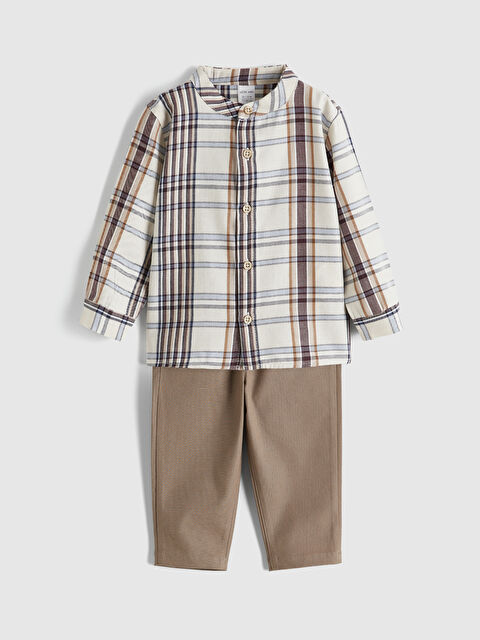 LCW baby Hakim Yaka Erkek Bebek Gömlek ve Pantolon - W5OJ47Z1-LLL