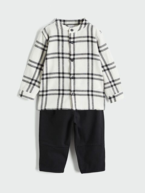 LCW baby Hakim Yaka Ekose Erkek Bebek Gömlek ve Pantolon - W5OJ50Z1-LKX