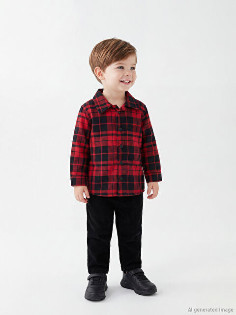 LCW baby Ekose Erkek Bebek Gömlek ve Pantolon - W5OJ53Z1-LPA