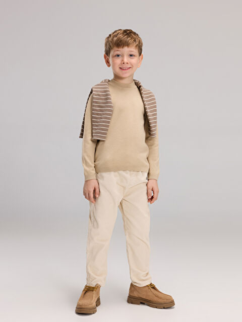 LCW Kids Beli Lastikli Erkek Çocuk Kadife Pantolon - W5OJ54Z1-KXP