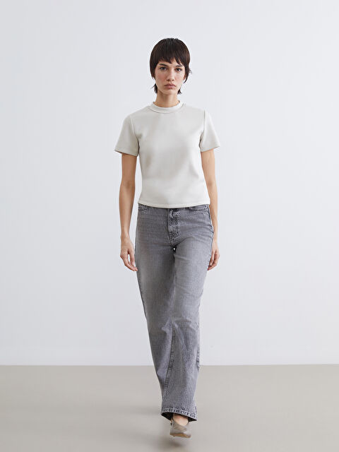 LCW Jeans Straight Fit Kadın Jean Pantolon - W5OJ75Z8-GRD