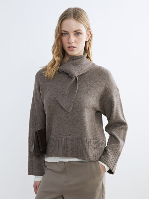 LCW Vision Şal Yaka Kadın Triko Kazak - W5OJ86Z8-D6H