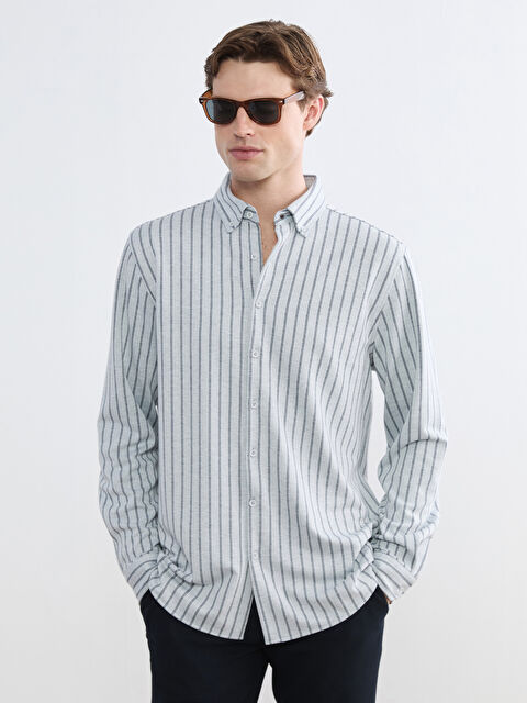 SOUTHBLUE Slim Fit Çizgili Erkek Gömlek - W5OK08Z8-12B