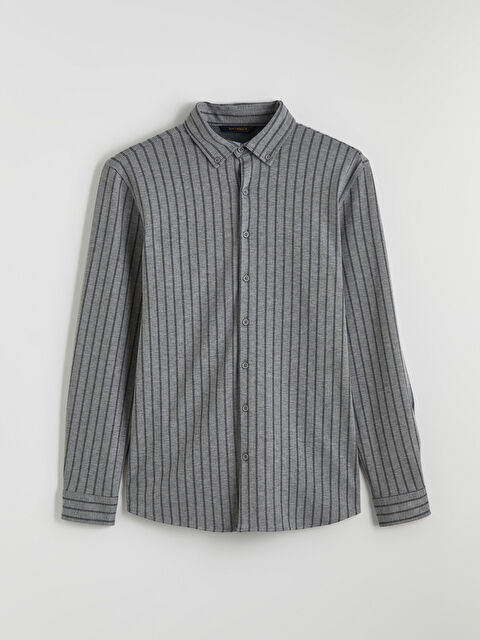 SOUTHBLUE Slim Fit Çizgili Erkek Gömlek - W5OK08Z8-CWN