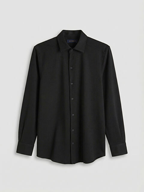 SOUTHBLUE Slim Fit Uzun Kollu Erkek Dokulu Gömlek - W5OK09Z8-CVL