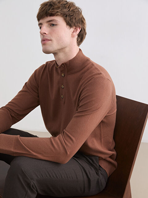 SOUTHBLUE Dik Yaka Erkek Triko Kazak - W5OK14Z8-2YR