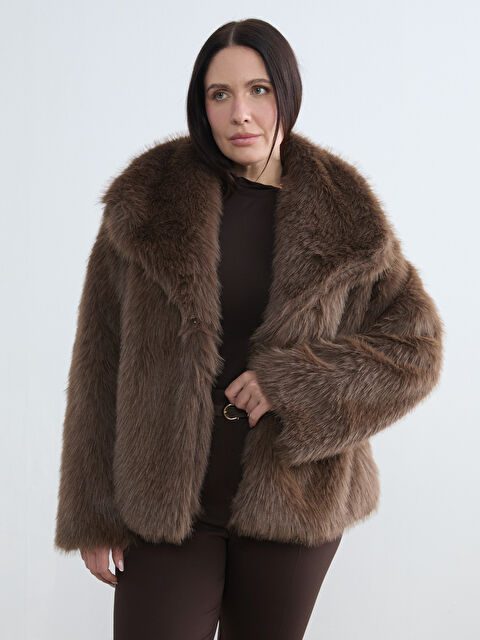 Soulife Şal Yaka Kadın Kürk Mont	 - W5OK89Z8-KDE