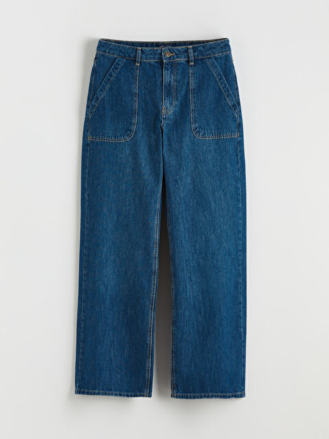 LCW Jeans Yüksek Bel Wideleg Kadın Jean Pantolon - W5OK94Z8-309