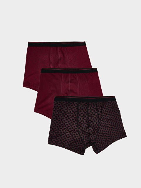 LC WAIKIKI Standart Kalıp Pamuklu Esnek Erkek Boxer 3'lü  - W5OL00Z8-LQV