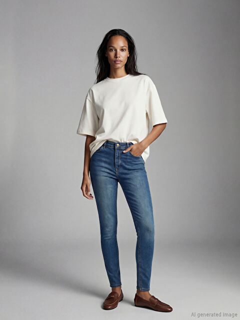 LCW Jeans Jüpiter Süper Skinny Fit Kadın Jean Pantolon - W5OL14Z8-JVU