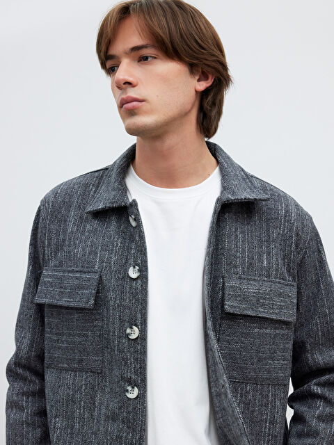 LCW Vision Regular Fit Kapaklı Cepli Erkek Gömlek - W5OL21Z8-CUZ