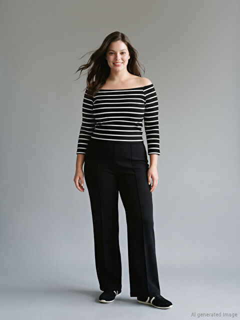 Soulife Beli Lastikli Dikiş Detaylı Kadın Eşofman Altı - W5OL26Z8-CVL