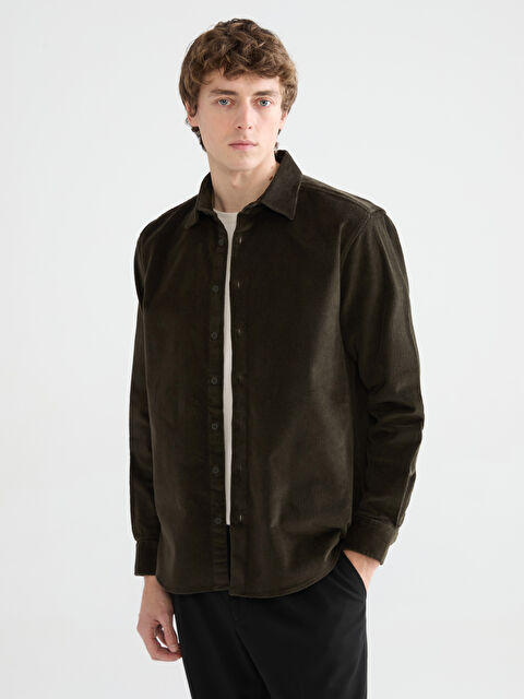 SOUTHBLUE Regular Fit Kadife Erkek Gömlek - W5OL31Z8-J2L