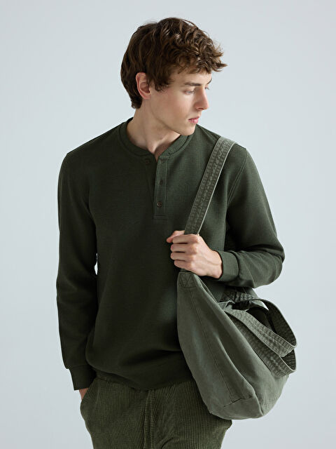 LCW Vision Bisiklet Yaka Erkek Sweatshirt - W5OL51Z8-CTA