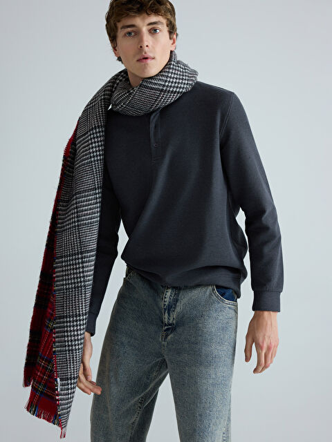 LCW Vision Bisiklet Yaka Erkek Sweatshirt - W5OL51Z8-CTH