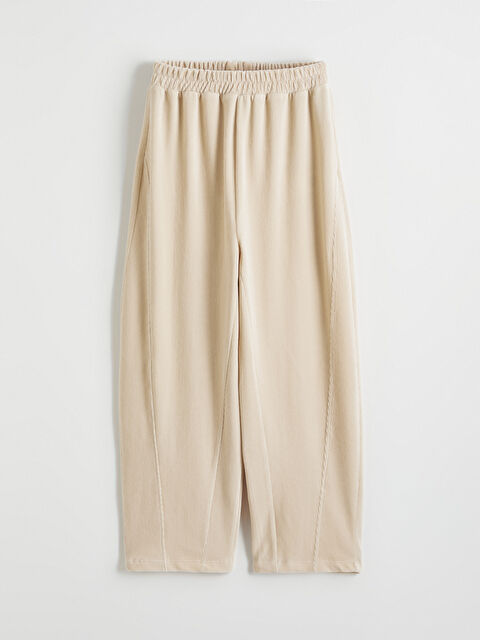 LCW Kids Dikiş Detaylı Kız Çocuk Kadife Eşofman Altı - W5OL58Z4-FT0