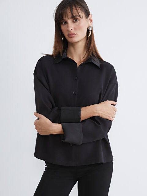 Soulife Saten Kadın Gömlek - W5OL81Z8-LEG