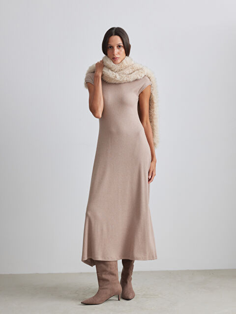 LCW Vision Dik Yaka Belden Oturtmalı Elbise - W5OM63Z8-FDU