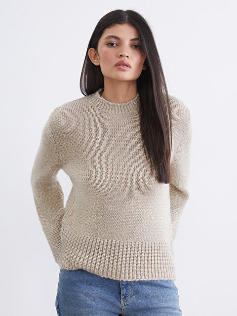 LCW Vision Bisiklet Yaka Kadın Triko Kazak - W5OM79Z8-SLR