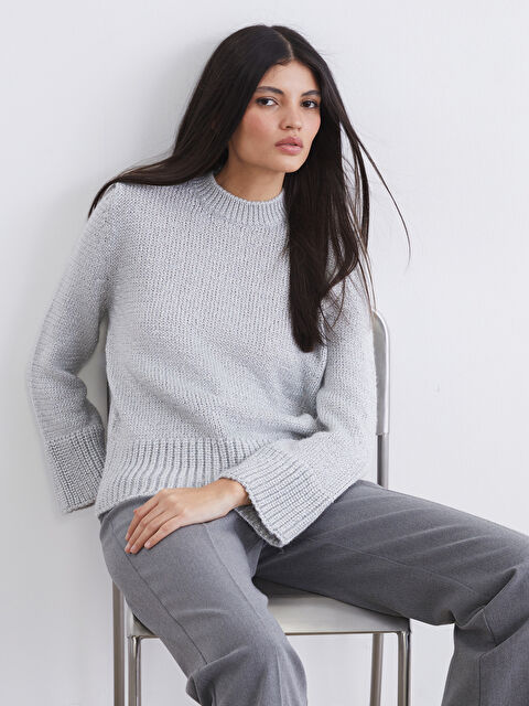 LCW Vision Bisiklet Yaka Kadın Triko Kazak - W5OM79Z8-SLS