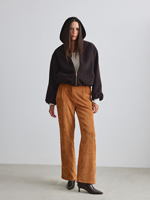 LCW Modest Geniş Paça Kadife Kadın Pantolon - W5ON13Z8-CTX