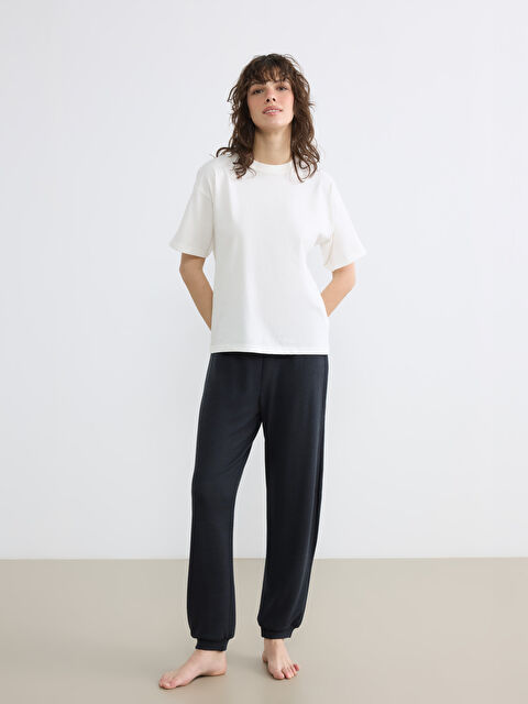 LCW DREAM Beli Lastikli Kadın Jogger Pijama Altı - W5ON27Z8-CVL