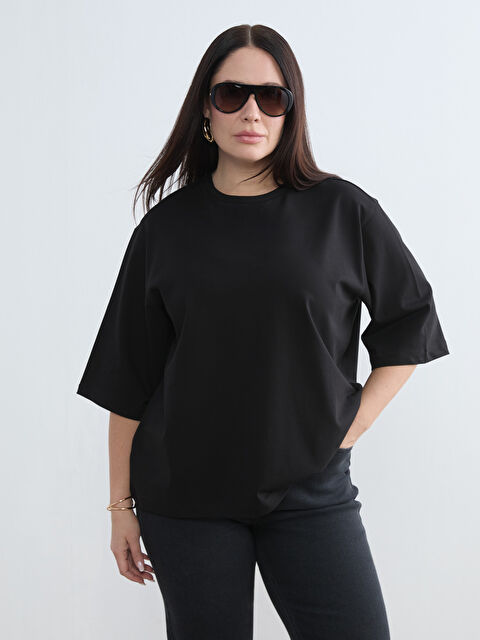 Soulife Bisiklet Yaka Kadın Tişört - W5ON64Z8-CVL