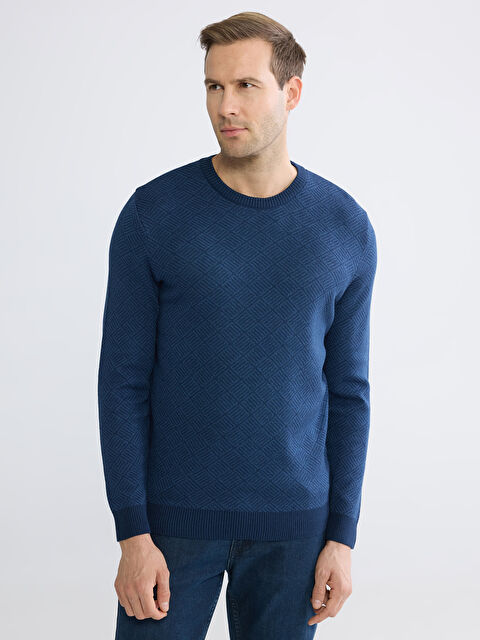 LCWAIKIKI Classic Standart Kalıp Bisiklet Yaka Erkek Triko Kazak - W5ON73Z8-CS6