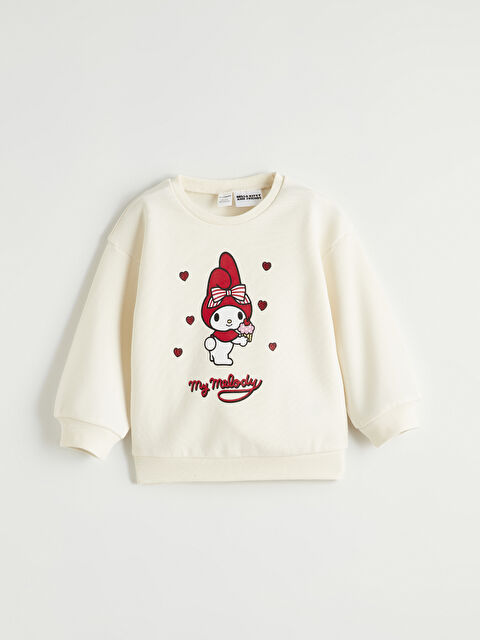 LCW Kids My Melody Baskılı Kız Çocuk Kalın Sweatshirt - W5ON75Z1-FES
