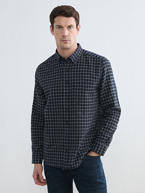 LCWAIKIKI Classic Regular Fit Ekose Erkek Gömlek - W5ON87Z8-LKX