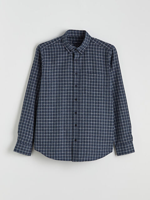 LCWAIKIKI Classic Regular Fit Kareli Erkek Gömlek - W5ON87Z8-LMR