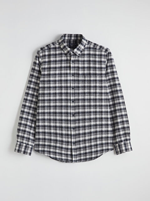 LCWAIKIKI Classic Regular Fit Ekose Gabardin Erkek Gömlek - W5ON88Z8-LMK