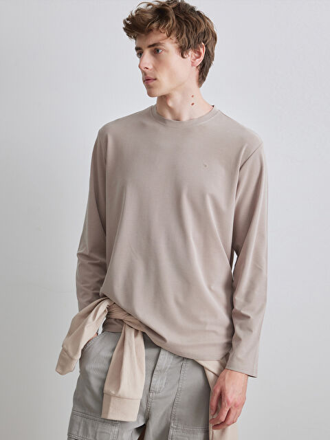 LCW Vision Bisiklet Yaka Erkek Sweatshirt - W5ON90Z8-CR8