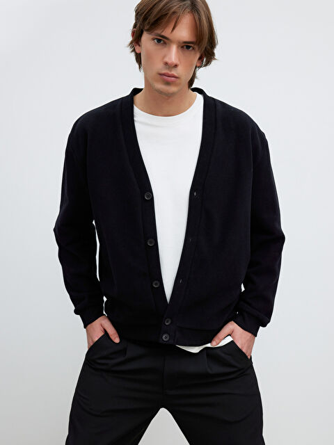 SOUTHBLUE Standart Kalıp Erkek Triko Hırka - W5ON95Z8-CVL