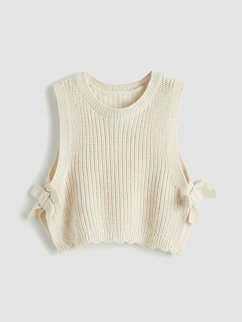 LCW baby Bisiklet Yaka Kız Bebek Triko Süveter - W5ON97Z1-FDL