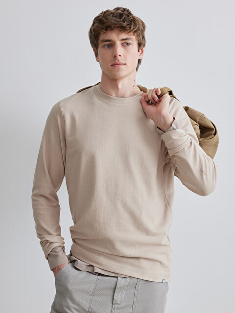 LCW Vision Bisiklet Yaka Erkek Sweatshirt - W5OO12Z8-CR8